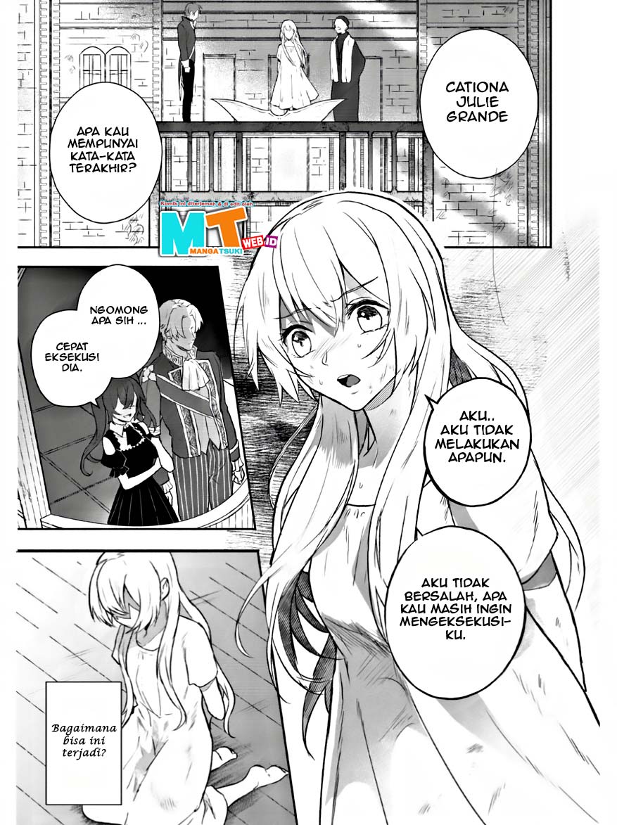 Baca Komik Enzai de Shokei sareta Koushaku Reijou wa Konse de wa mofu Kami-sama to Odayaka ni Sugoshitai Chapter 1.1 Gambar 1