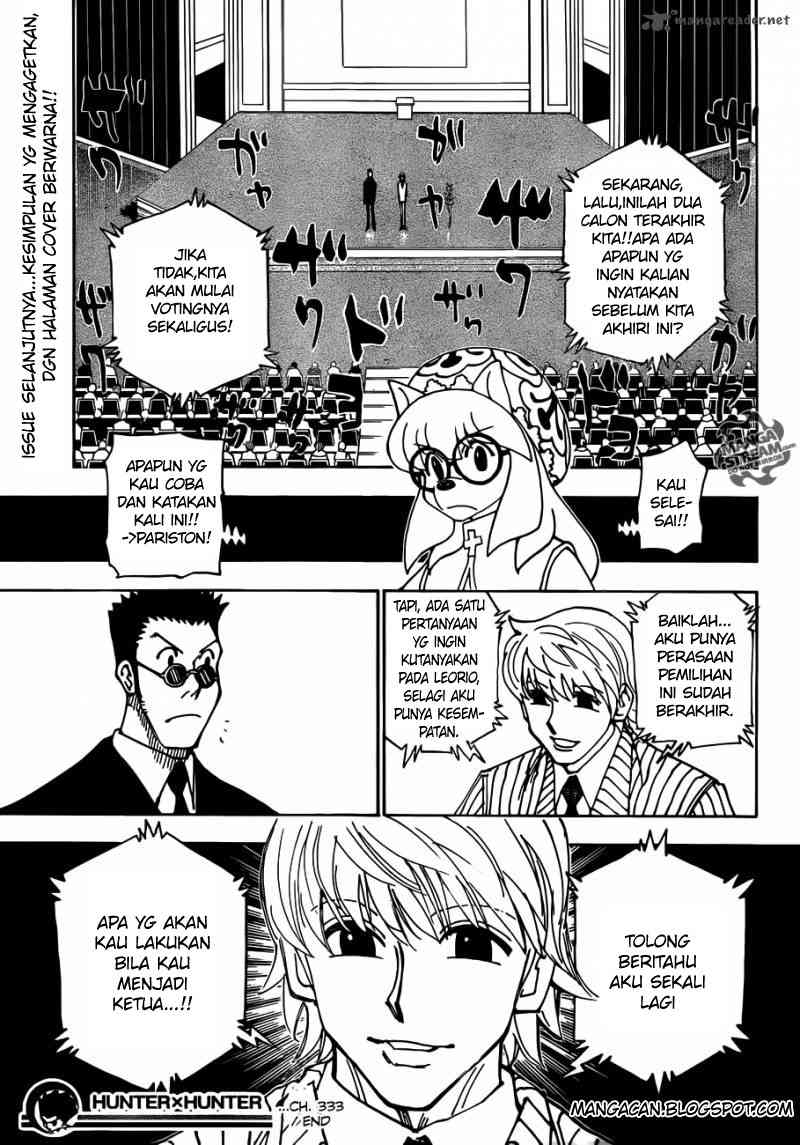 Hunter x Hunter Chapter 333 Gambar 19