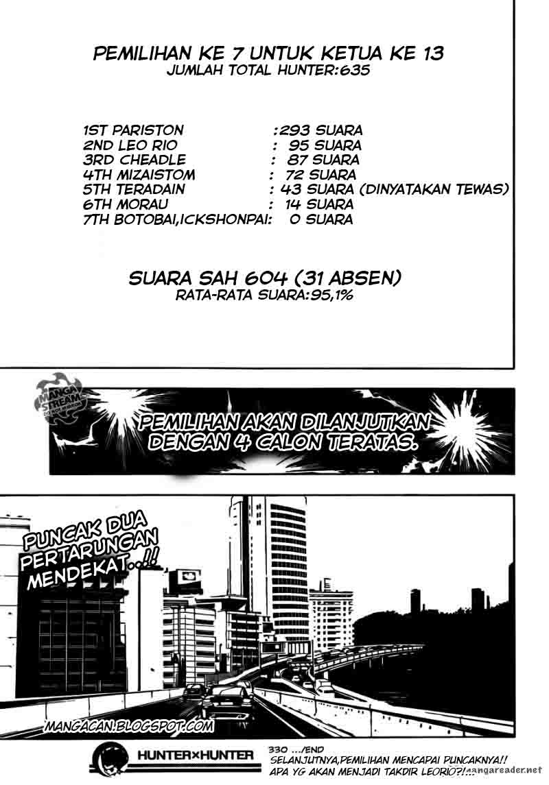 Hunter x Hunter Chapter 330 Gambar 18