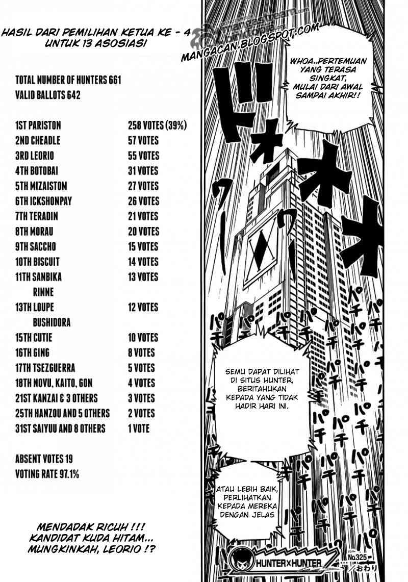 Hunter x Hunter Chapter 325 Gambar 18