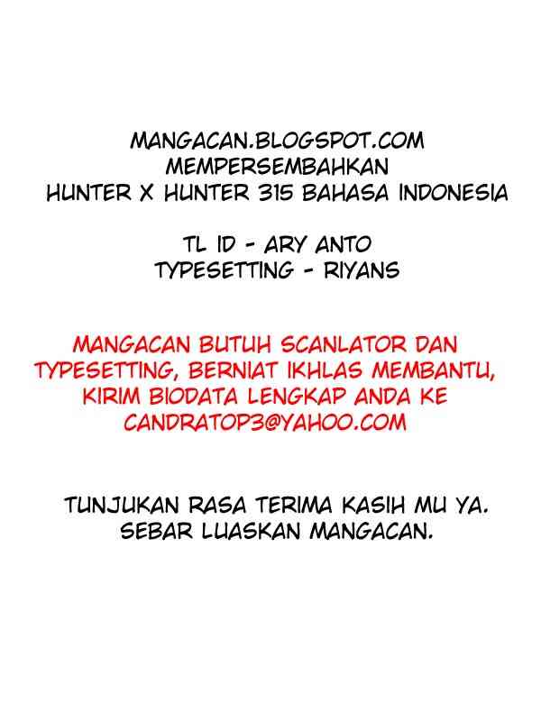 Hunter x Hunter Chapter 315 Gambar 19