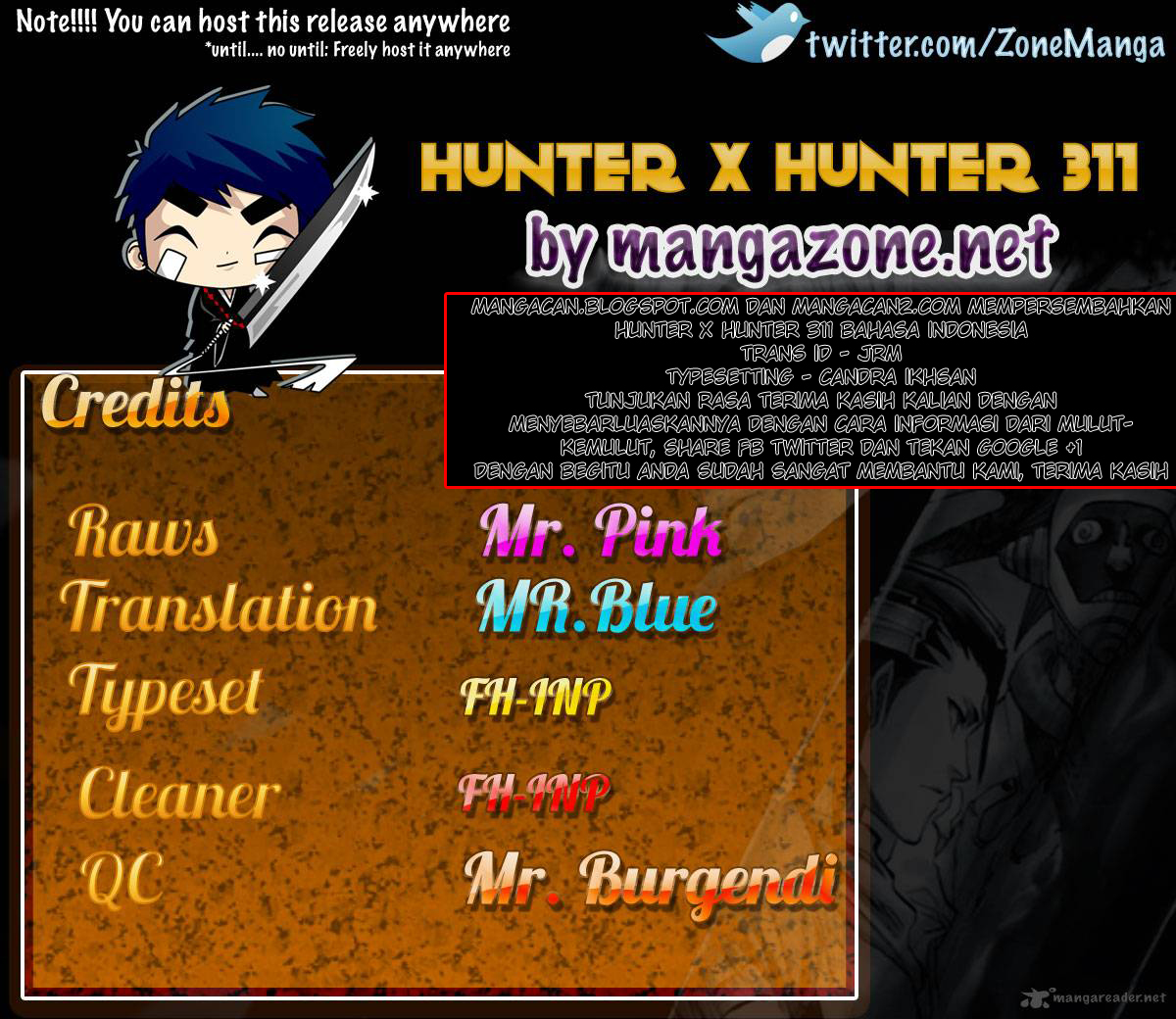 Hunter x Hunter Chapter 311 Gambar 18