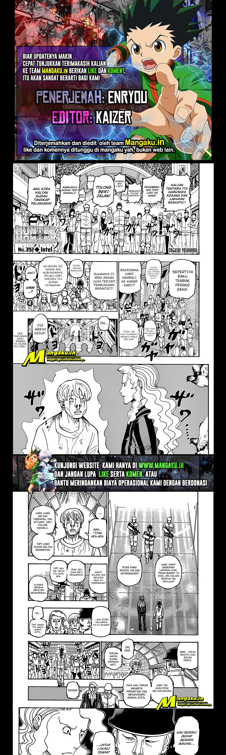 Baca Komik Hunter x Hunter Chapter 392 Gambar 1