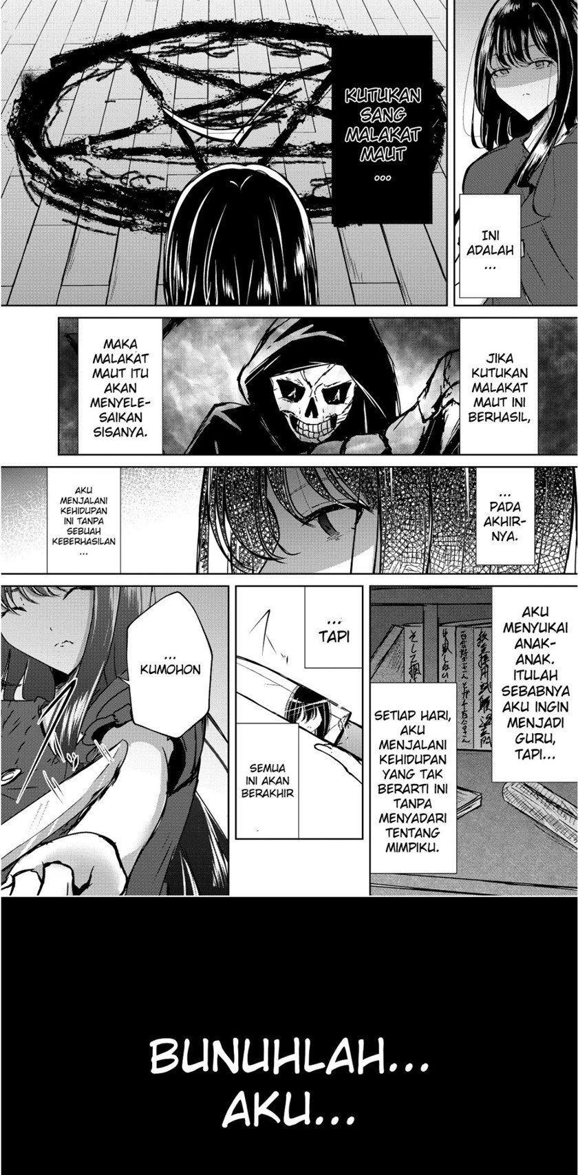 Baca Komik Grim Reaper-san, Kill Me Please! Chapter .1 - Tamat Gambar 1