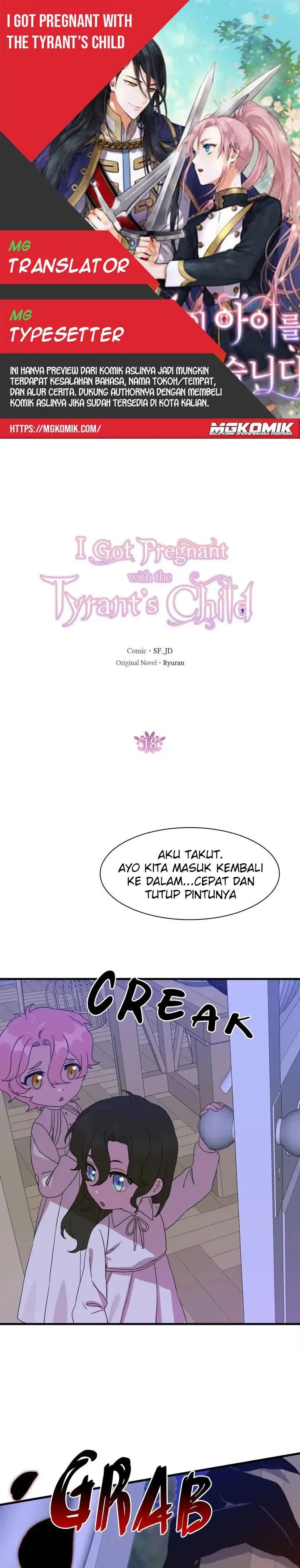 Baca Komik I Gave Birth to the Tyrant’s Child Chapter 18 Gambar 1