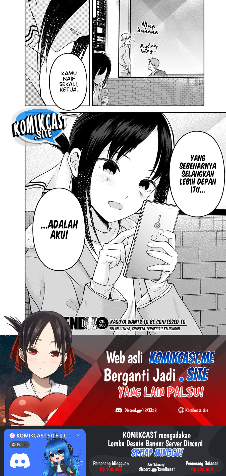 Kaguya-sama wa Kokurasetai – Tensai-tachi no Renai Zunousen Chapter 280 Gambar 19