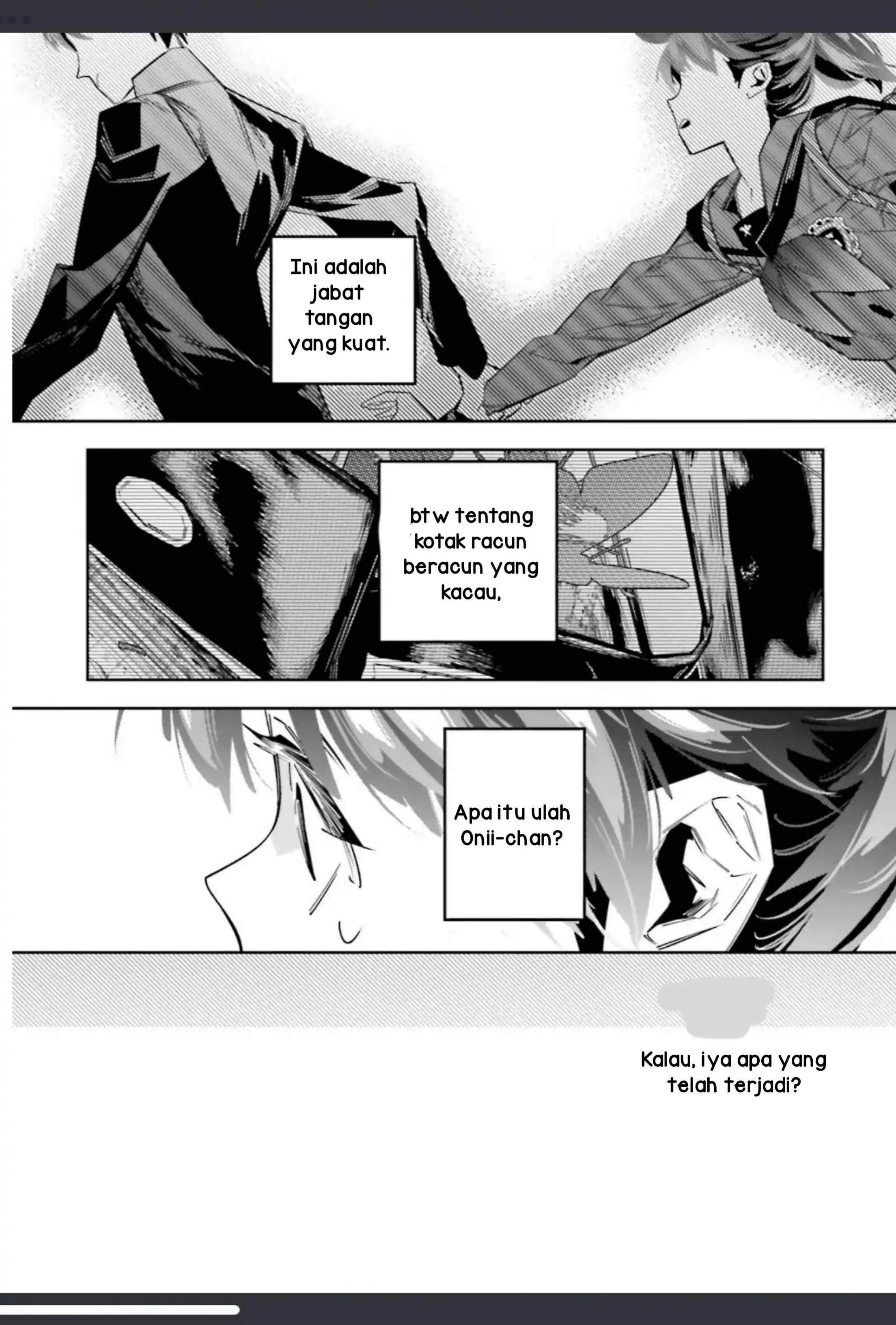 I Reincarnated as the Little Sister of a Death Game Manga’s Murder Mastermind and Failed Chapter 4.2 Gambar 17