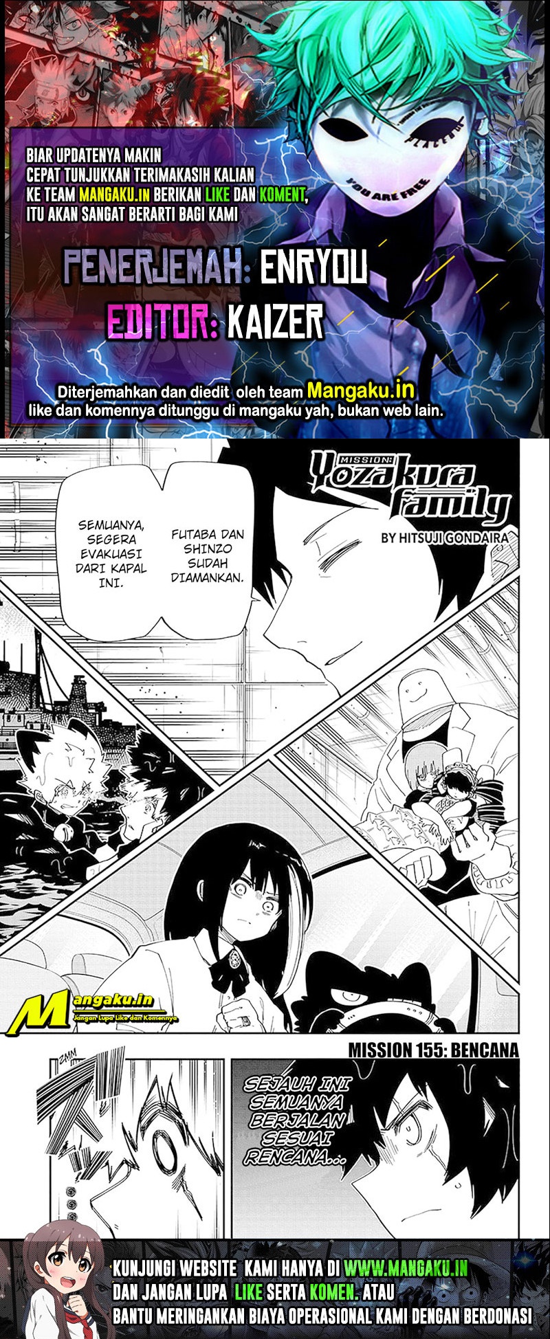 Baca Komik Mission: Yozakura Family Chapter 155 Gambar 1