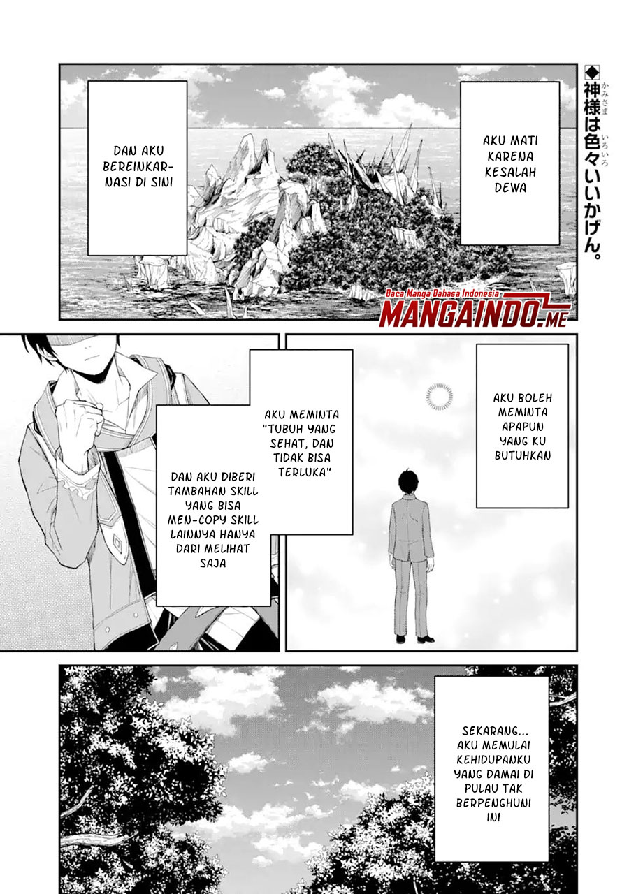 Baca Manga Tensei Shitara Saikyoushutachi ga Sumau Shima Deshita. Kono Shima de Slow Life wo Tanoshimimasu Chapter 2.1 Gambar 2