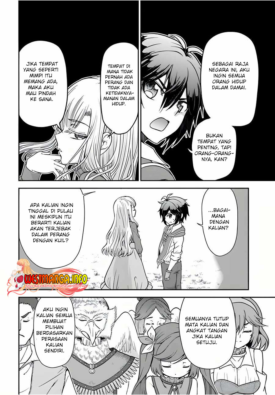 Tenohira Kaitakumura de Isekai Kenkouki ~Fueteku Yome-tachi to Nonbiri Mujintou Raifu~ Chapter 35 Gambar 17