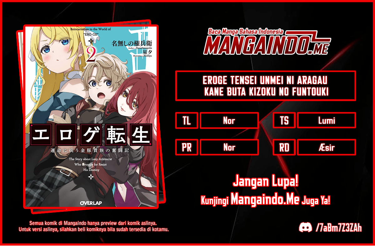 Baca Komik Eroge Tensei Unmei ni Aragau Kane Buta Kizoku no Funtouki Chapter 1.3 Gambar 1