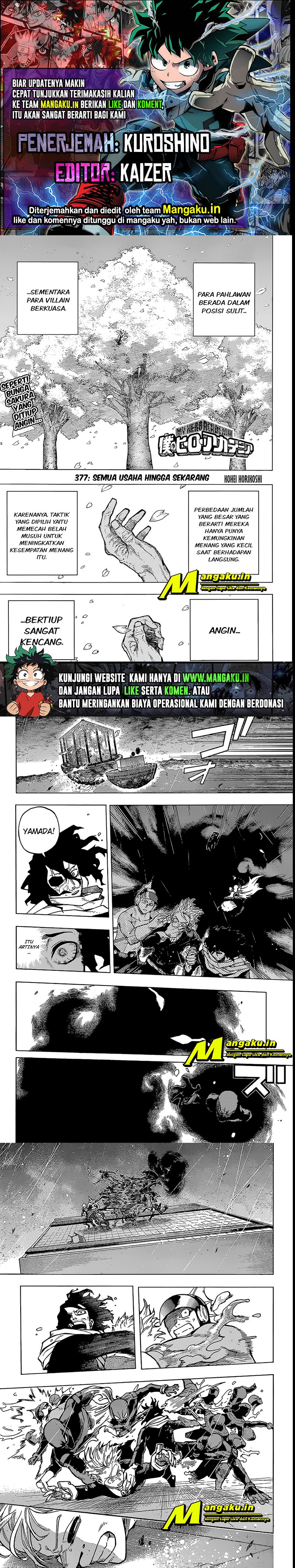 Baca Komik Boku no Hero Academia Chapter 377 Gambar 1