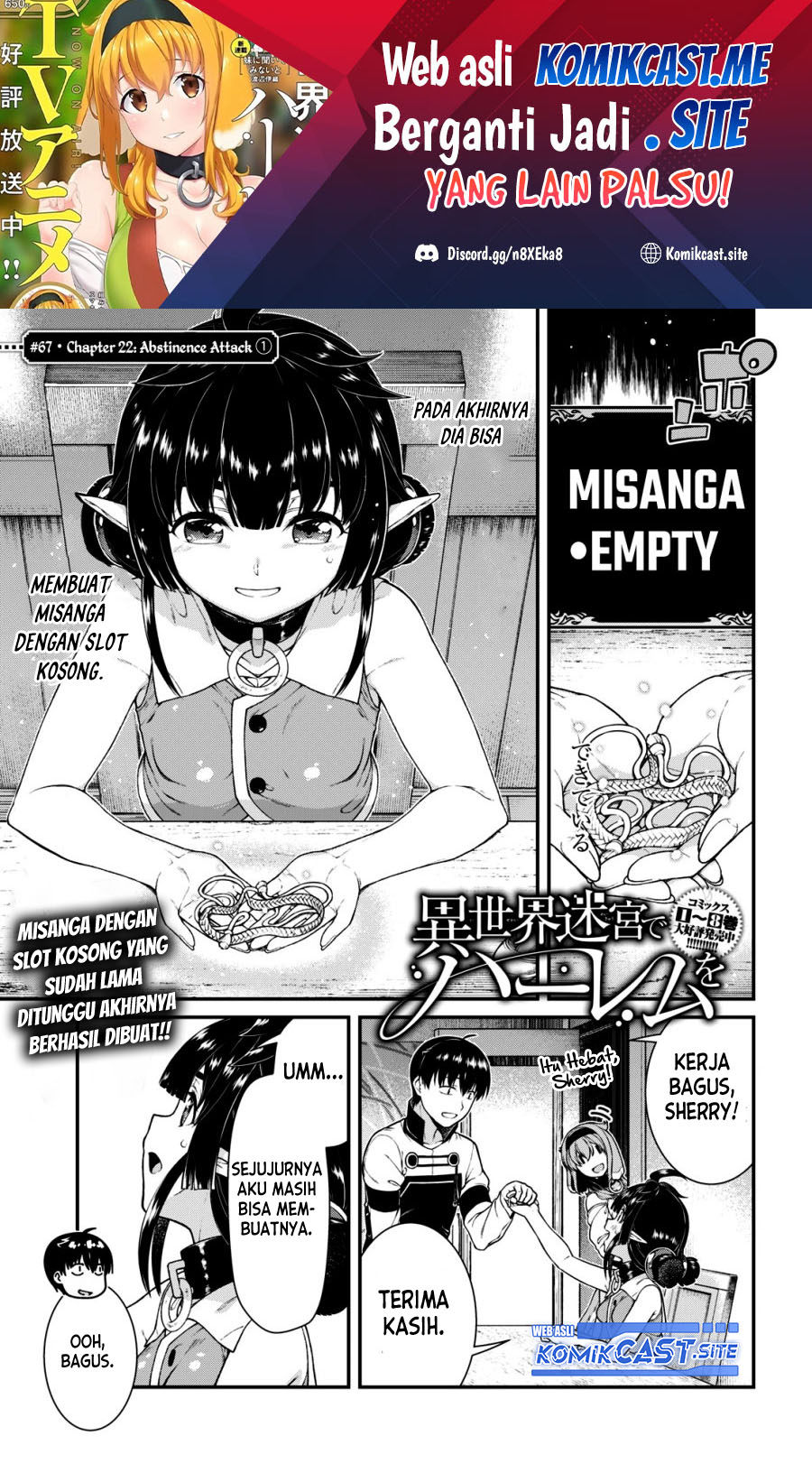 Baca Manga Isekai Meikyuu de Harem wo Chapter 67 Gambar 2