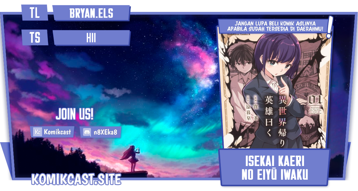 Baca Komik Isekai Kaeri no Eiyuu Iwaku Chapter 7.1 Gambar 1