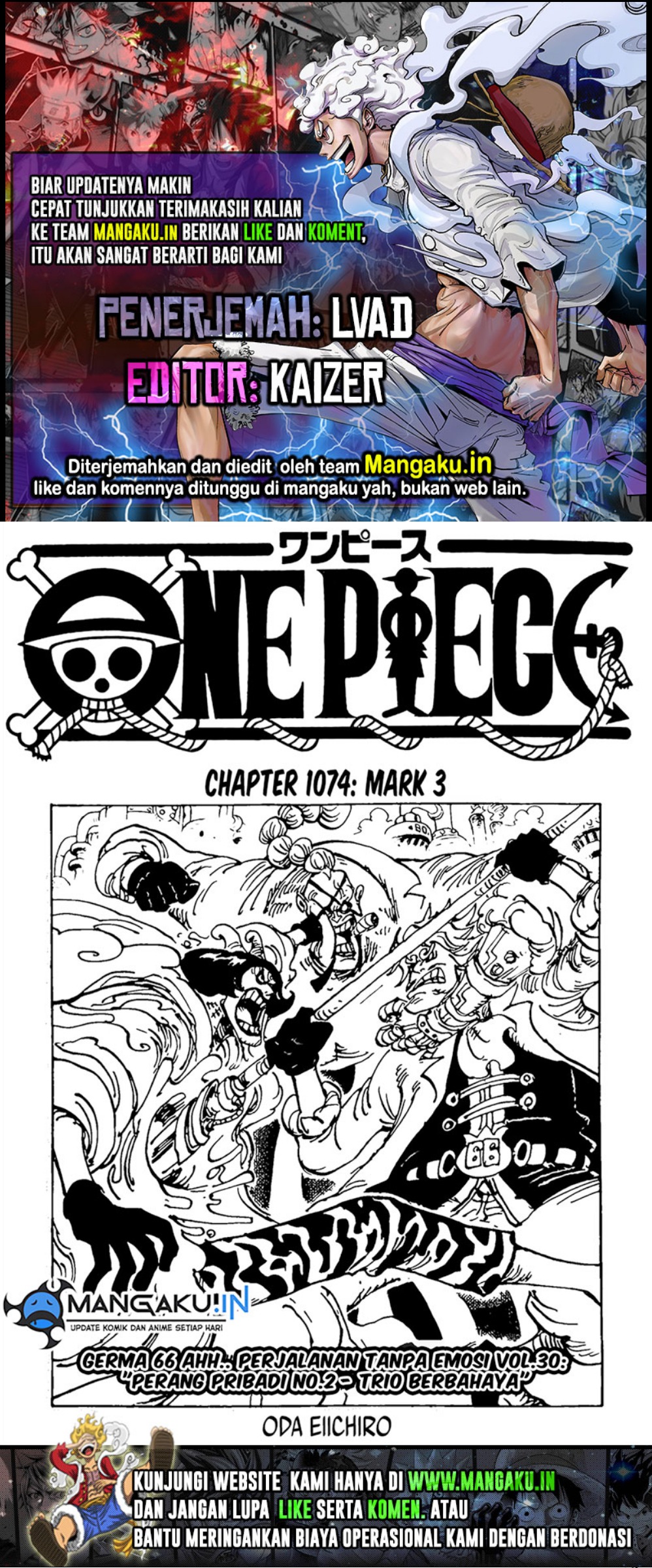 Baca Komik One Piece Chapter 1074 HQ Gambar 1