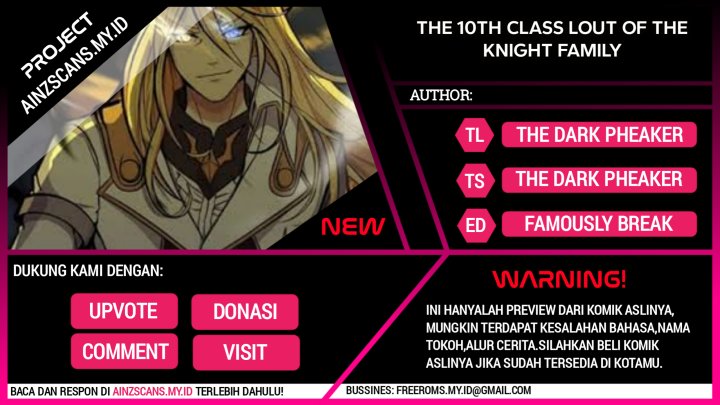 Baca Komik The 10th Class Lout of the Knight Family Chapter 20 Gambar 1