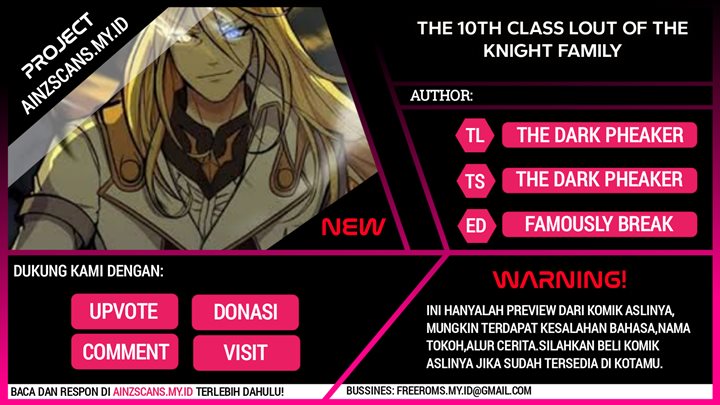 Baca Komik The 10th Class Lout of the Knight Family Chapter 12 Gambar 1