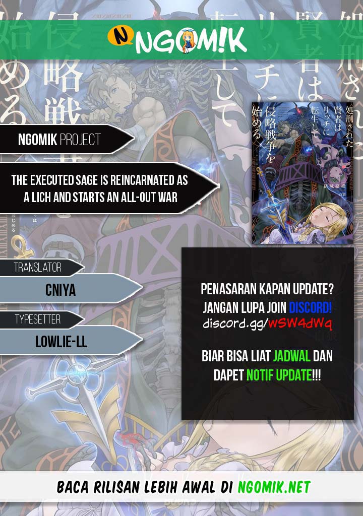 Baca Komik The Executed Sage is Reincarnated as a Lich and Starts an All-Out War Chapter 11.2 Gambar 1
