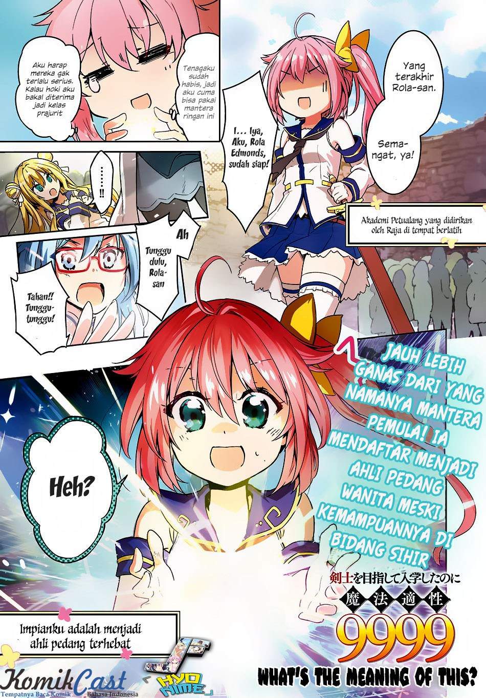 Baca Komik Kenshi wo Mezashite Nyuugaku shita no ni Mahou Tekisei 9999 nan desu kedo!? Chapter 1 Gambar 1