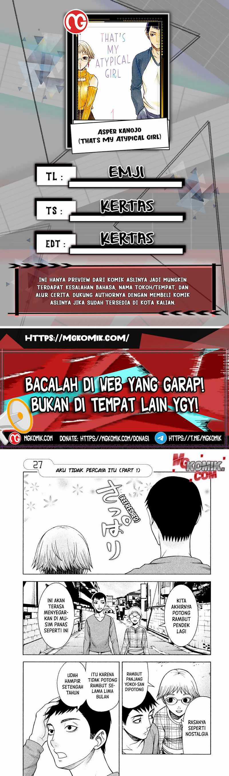 Baca Komik Asuperu Kanojo Chapter 27 Gambar 1