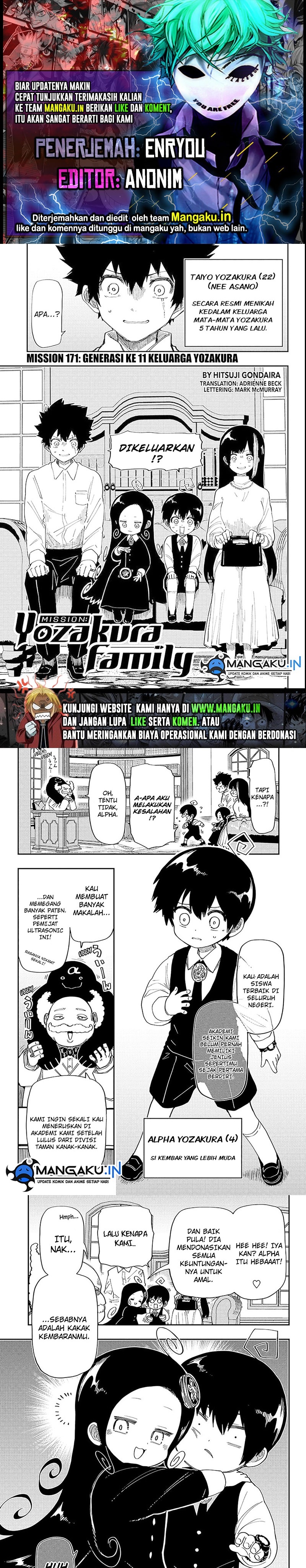 Baca Komik Mission: Yozakura Family Chapter 171 Gambar 1