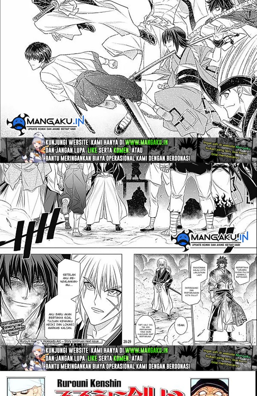 Rurouni Kenshin: Meiji Kenkaku Romantan – Hokkaido-hen Chapter 50 Gambar 23