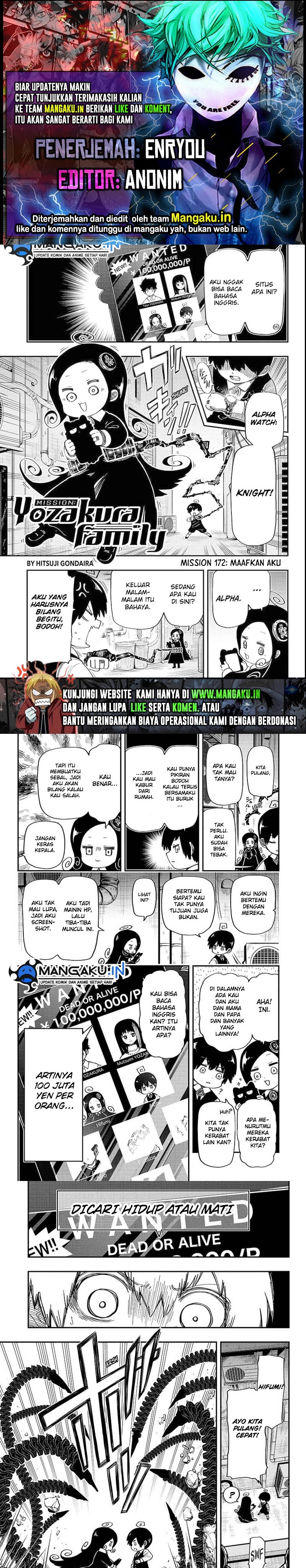 Baca Komik Mission: Yozakura Family Chapter 172 Gambar 1