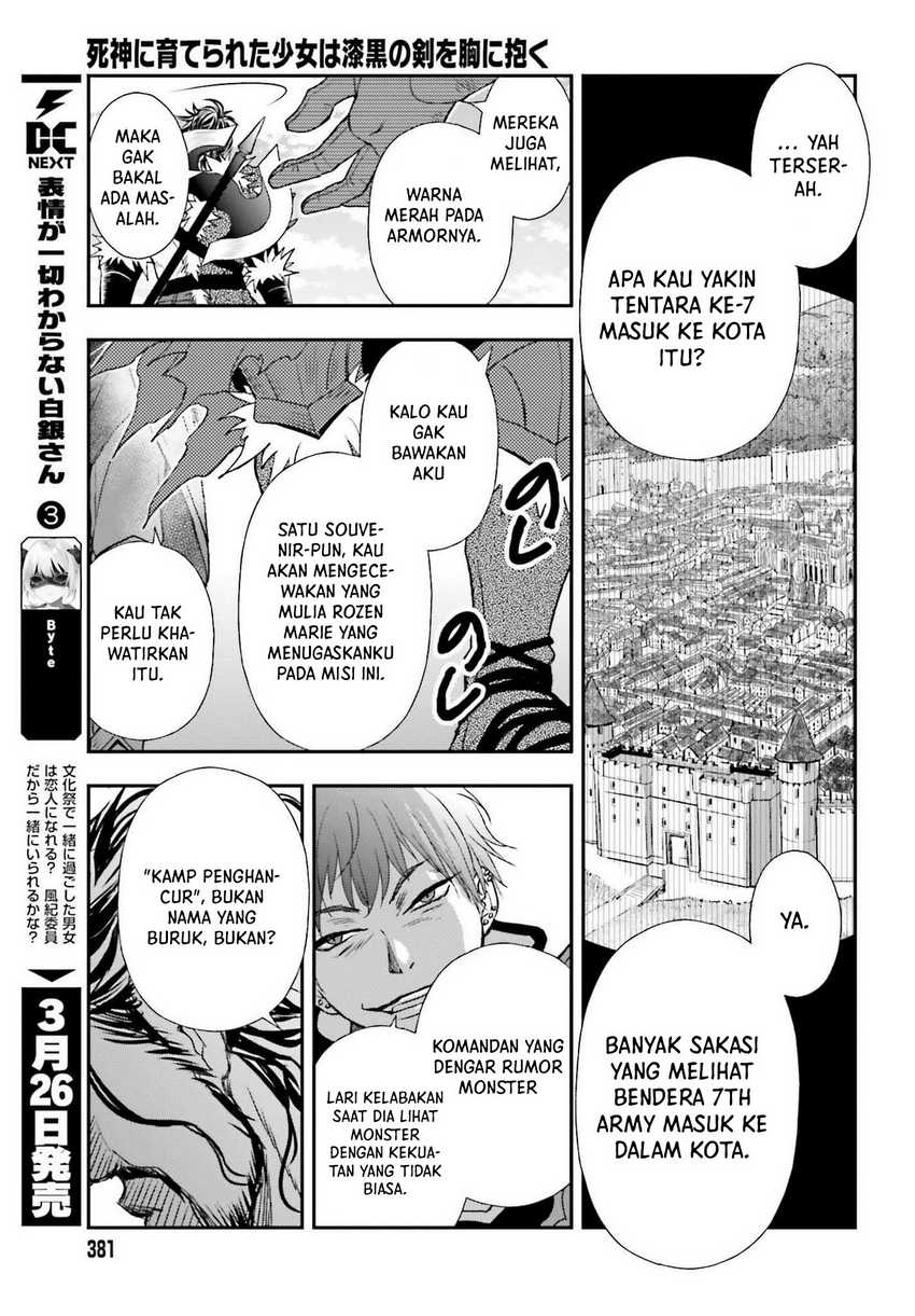 Shinigami ni Sodaterareta Shoujo wa Shikkoku no Tsurugi wo Mune ni Idaku Chapter 27 Gambar 12