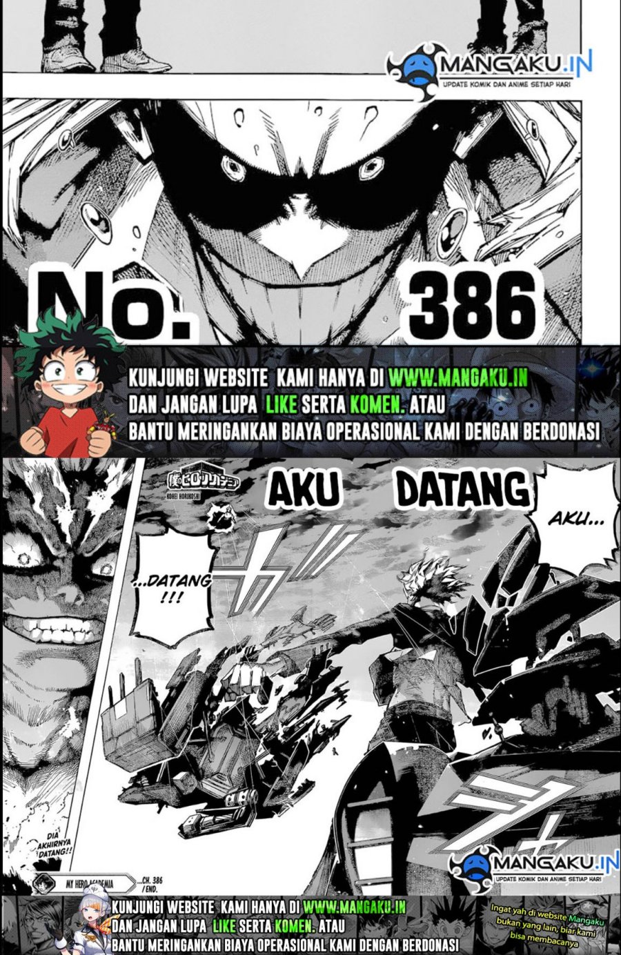 Boku no Hero Academia Chapter 386 Gambar 14