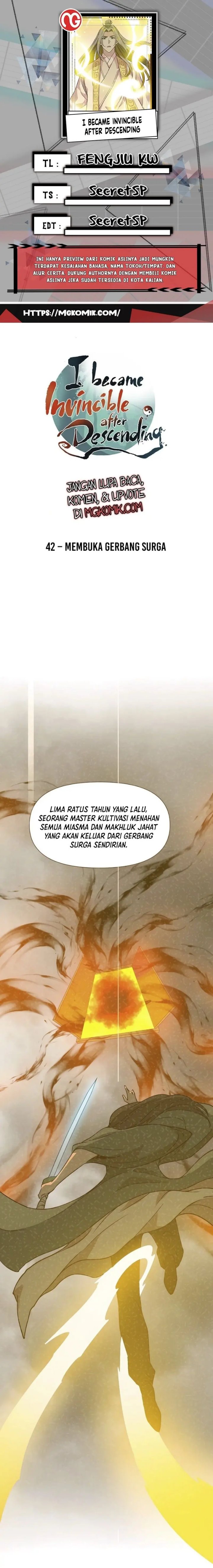 Baca Komik I Became Invincible After Descending Chapter 42 Gambar 1