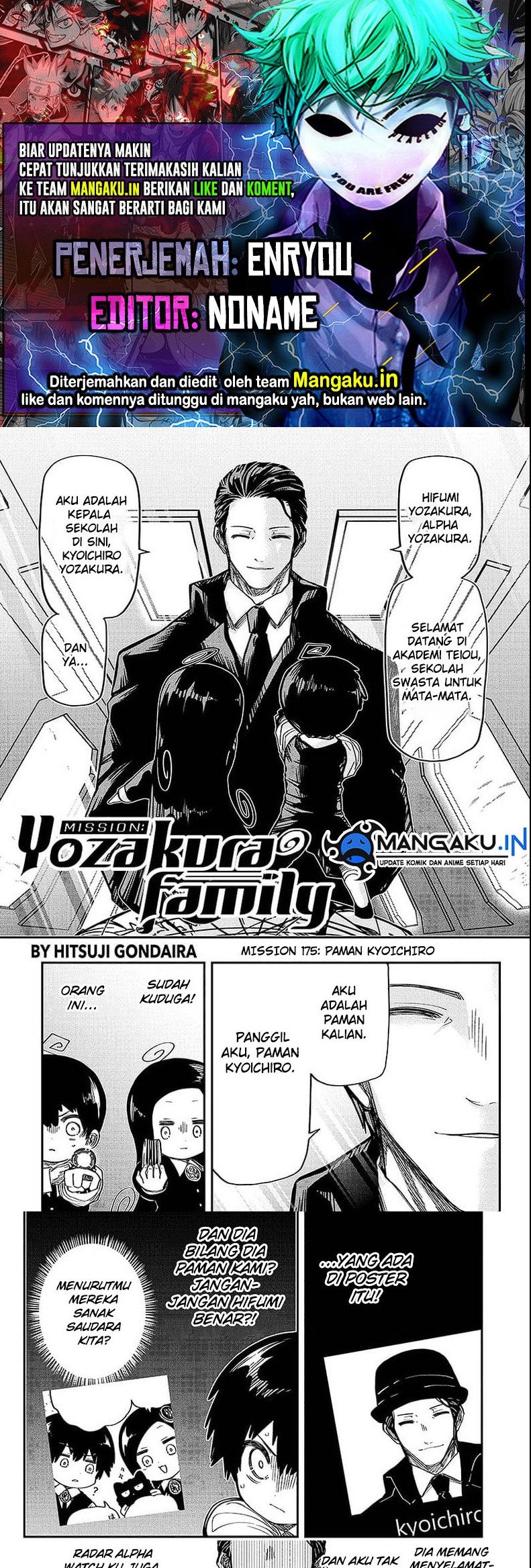 Baca Komik Mission: Yozakura Family Chapter 175 Gambar 1