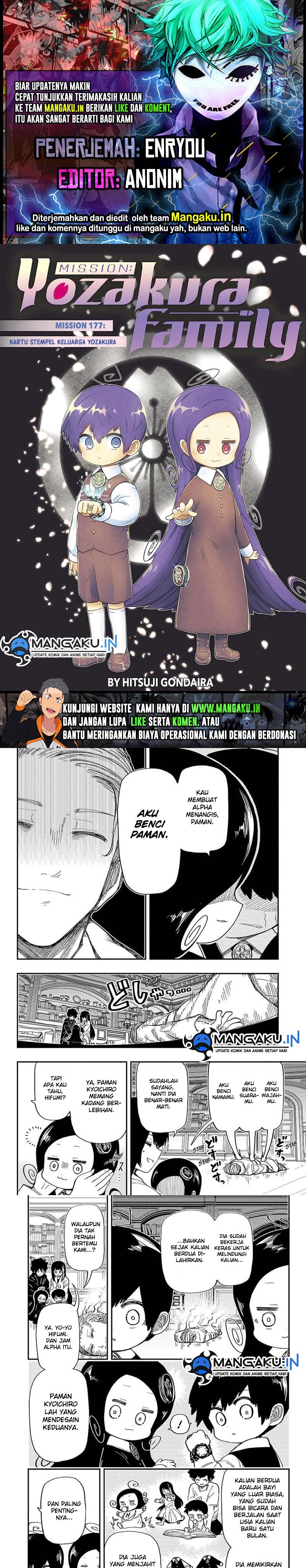 Baca Komik Mission: Yozakura Family Chapter 177 Gambar 1