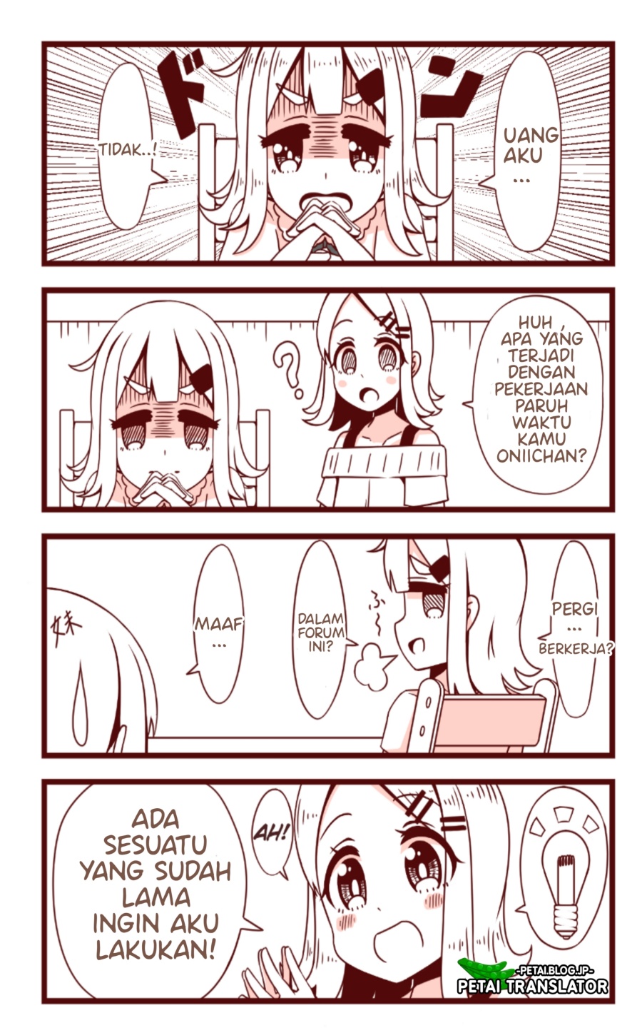 Baca Komik A Story in Which an Older Brother Becomes a Little Sister Chapter 10 Gambar 1