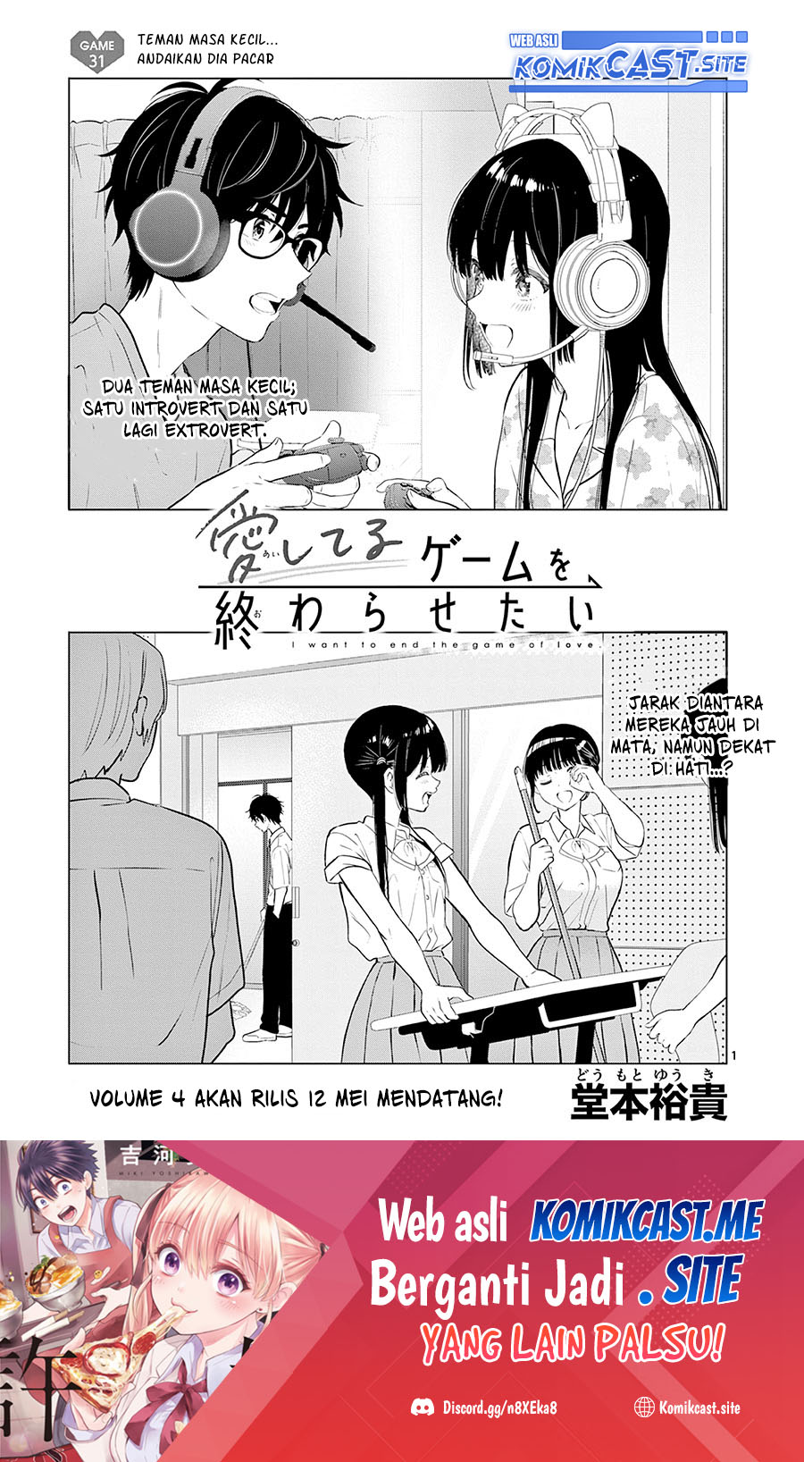 Baca Manga Aishiteru Game wo Owarasetai Chapter 31 Gambar 2