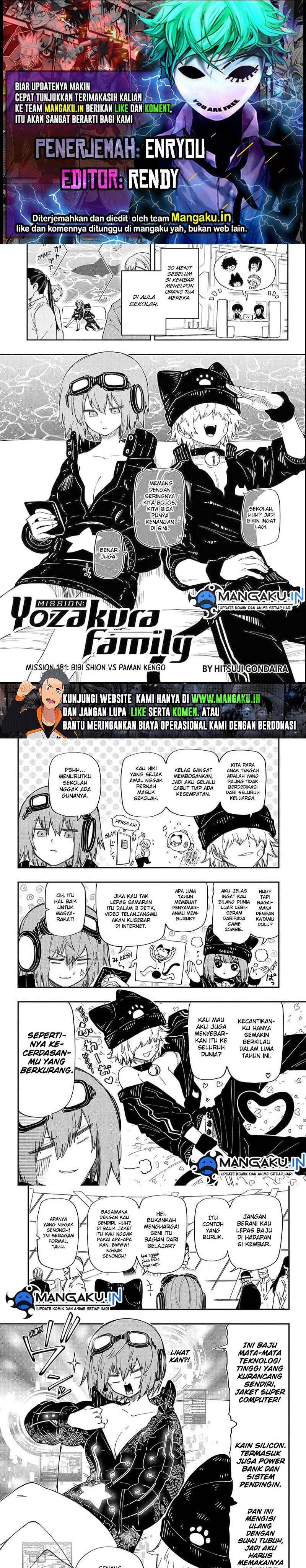Baca Komik Mission: Yozakura Family Chapter 181 Gambar 1
