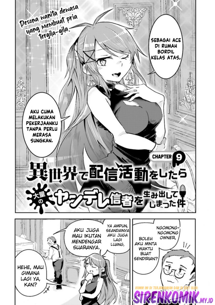 Isekai de Haishin Katsudou wo Shitara Tairyou no Yandere Shinja wo Umidashite Shimatta Ken Chapter 9 Gambar 3