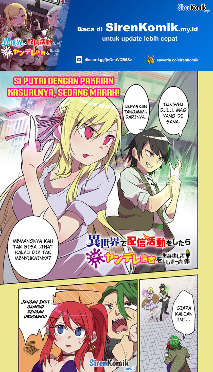 Baca Manga Isekai de Haishin Katsudou wo Shitara Tairyou no Yandere Shinja wo Umidashite Shimatta Ken Chapter 10 Gambar 2