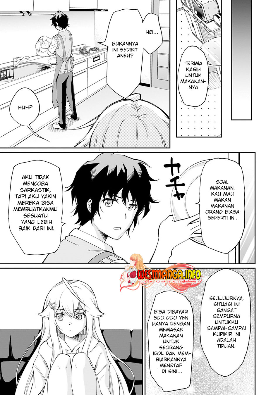 Isshou Hatarakitakunai Ore ga Classmate no Daininki Idol ni Natsukaretara Chapter 4.1 Gambar 11