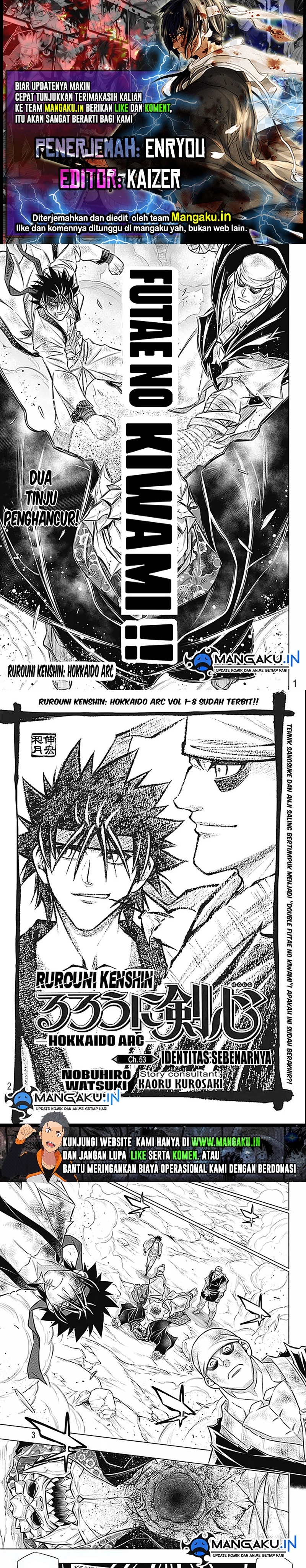 Baca Komik Rurouni Kenshin: Meiji Kenkaku Romantan – Hokkaido-hen Chapter 53 Gambar 1