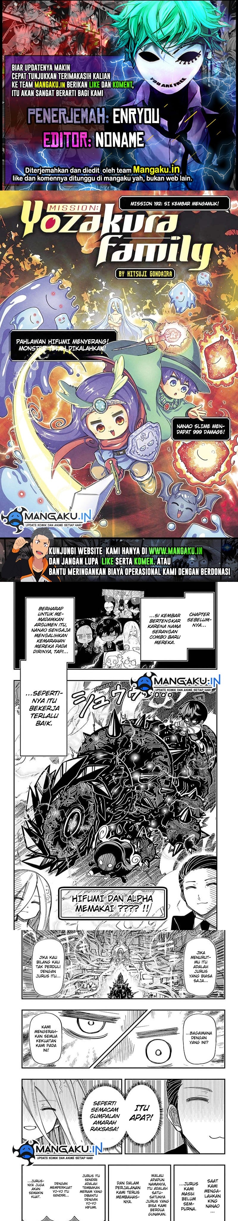 Baca Komik Mission: Yozakura Family Chapter 192 Gambar 1