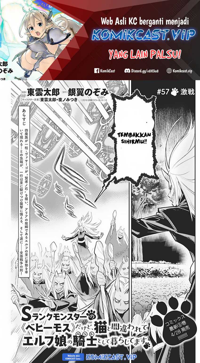 Baca Manga S-Rank Monster no Behemoth Dakedo, Neko to Machigawarete Erufu Musume no Kishi (Pet) Toshite Kurashitemasu Chapter 57 Gambar 2