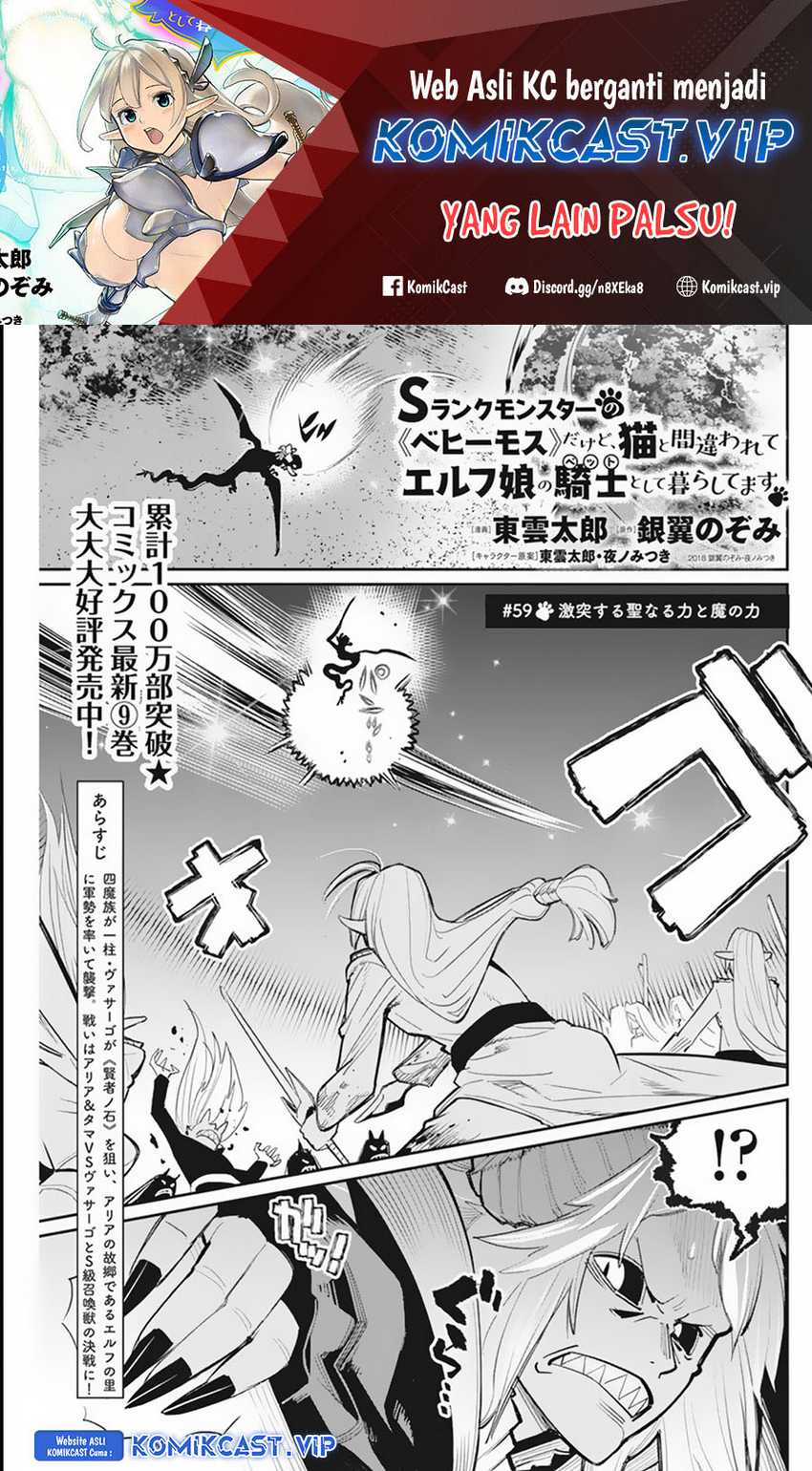 Baca Manga S-Rank Monster no Behemoth Dakedo, Neko to Machigawarete Erufu Musume no Kishi (Pet) Toshite Kurashitemasu Chapter 59 Gambar 2