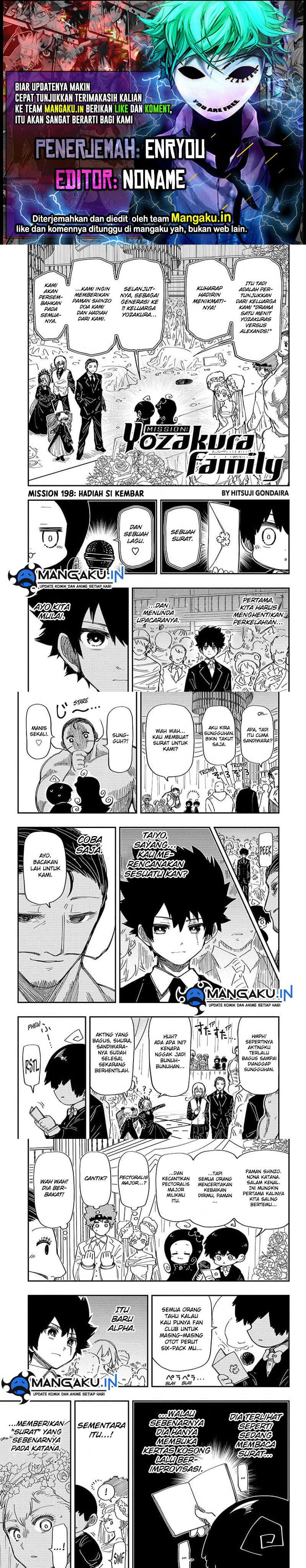 Baca Komik Mission: Yozakura Family Chapter 198 Gambar 1