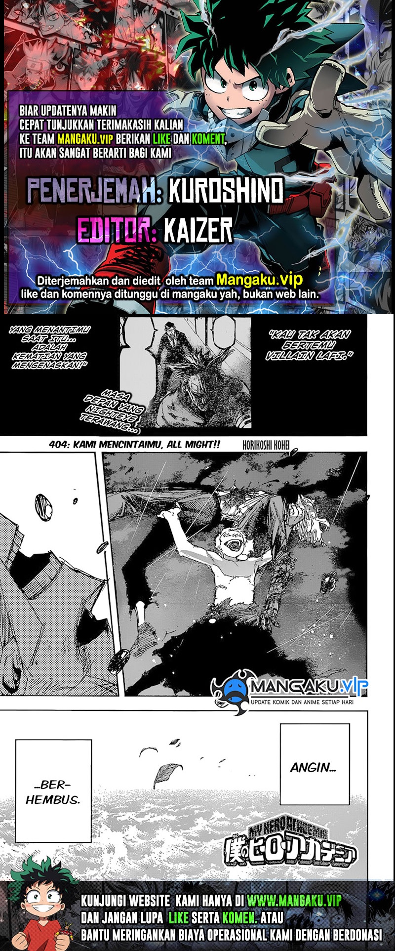 Baca Komik Boku no Hero Academia Chapter 404 Gambar 1