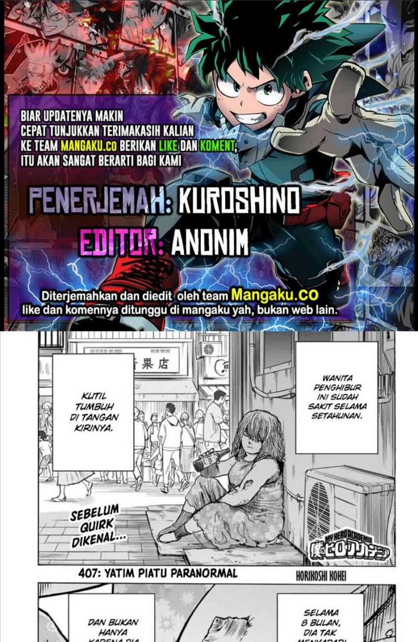 Baca Komik Boku no Hero Academia Chapter 407 Gambar 1