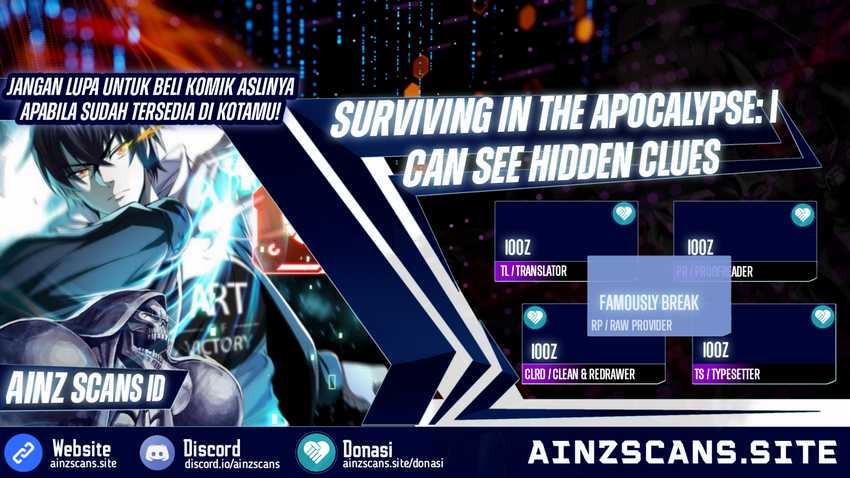 Baca Komik Surviving in the Apocalypse: I Can See Hidden Clues Chapter 9 Gambar 1