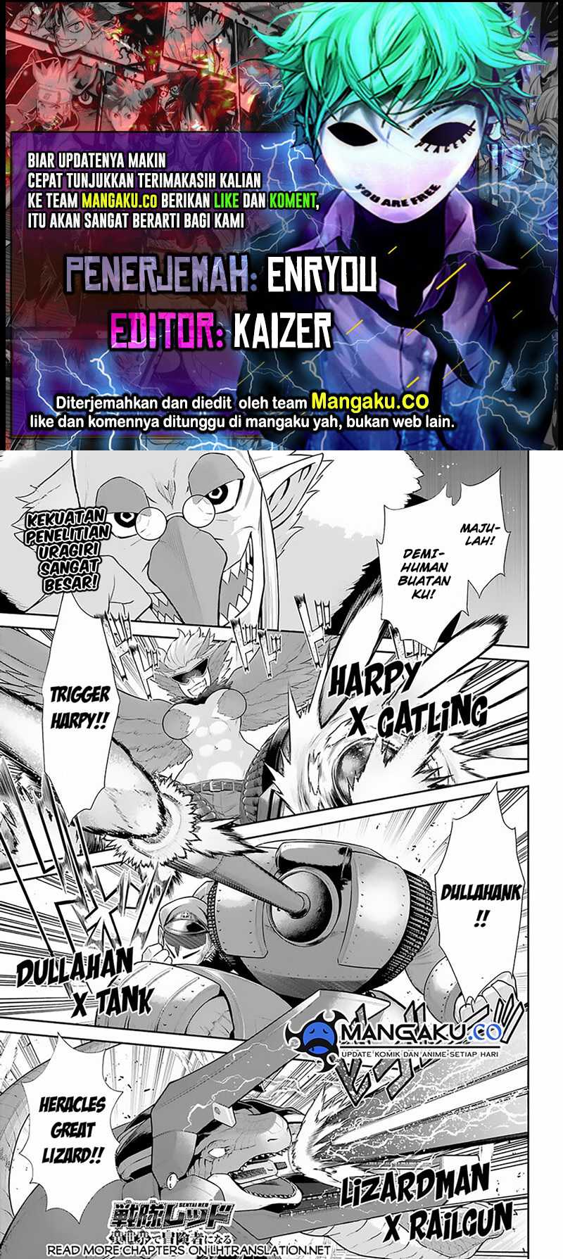 Baca Komik The Red Ranger Becomes an Adventurer in Another World Chapter 28.1 Gambar 1