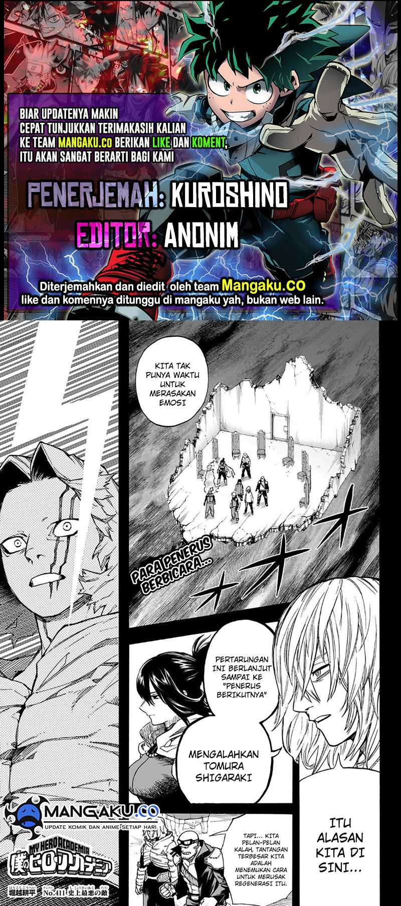 Baca Komik Boku no Hero Academia Chapter 411 Gambar 1