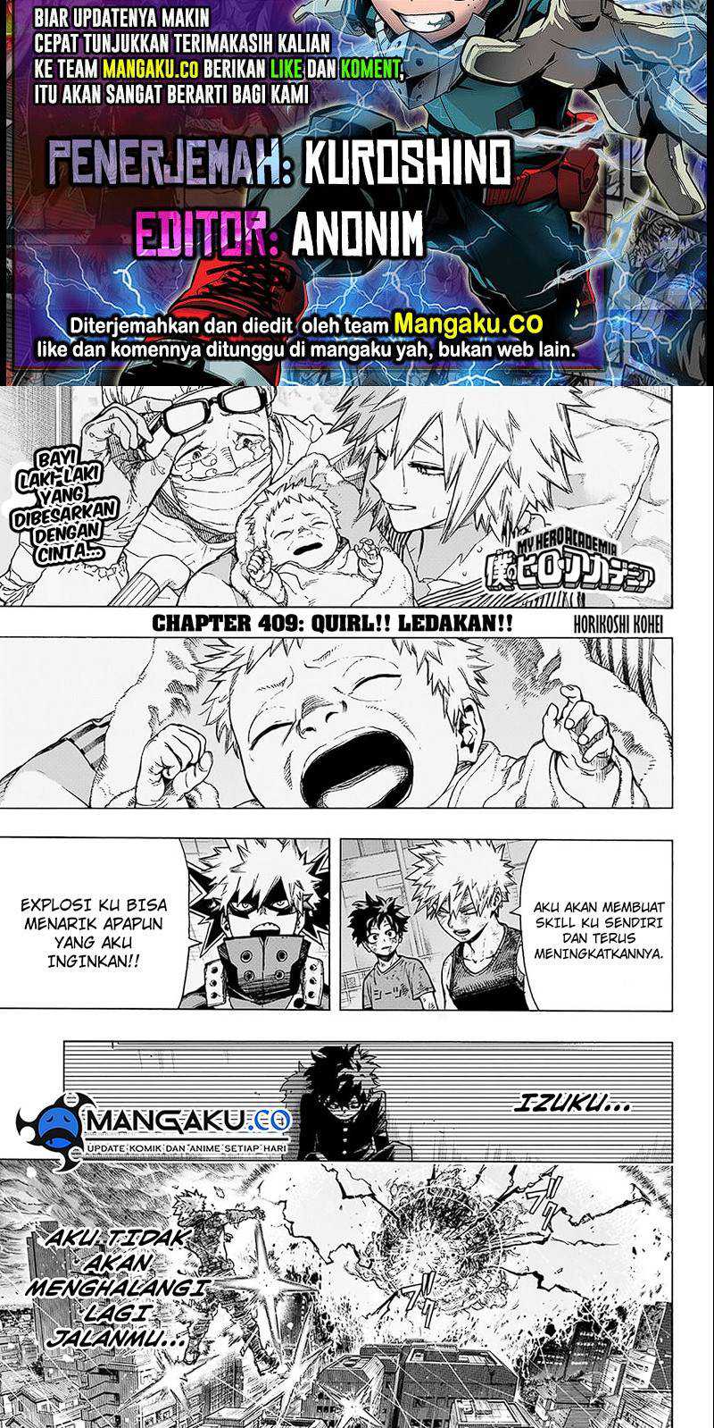 Baca Komik Boku no Hero Academia Chapter 409 Gambar 1