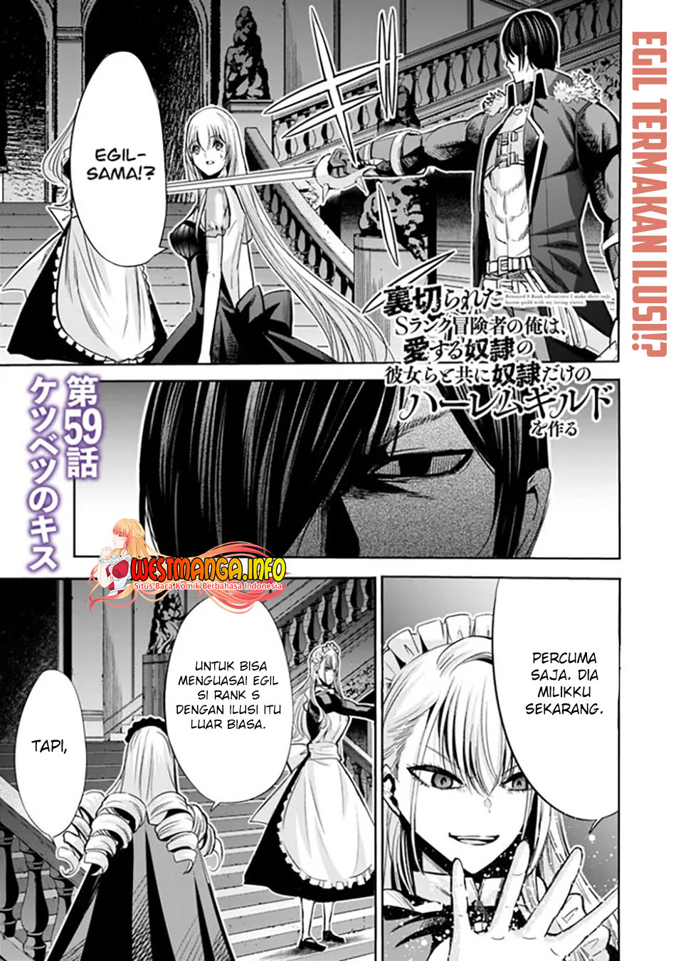 Baca Manga Uragirareta S Rank Boukensha no Ore wa, Aisuru Dorei no Kanojora to Tomoni Dorei dake no Harem Guild o Tsukuru Chapter 59 Gambar 2